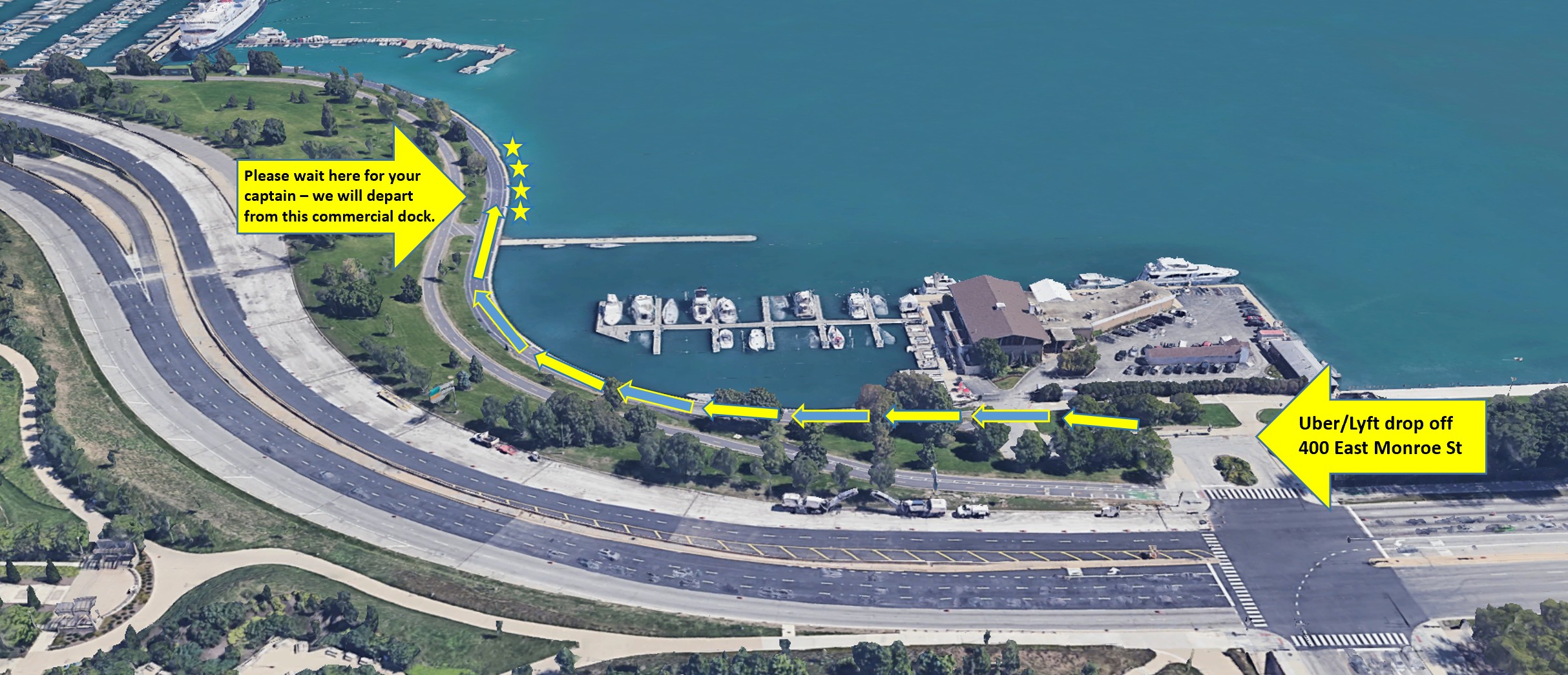 State Dock Map Dock Location – Tailgate The Lake Boat Charters Chicago